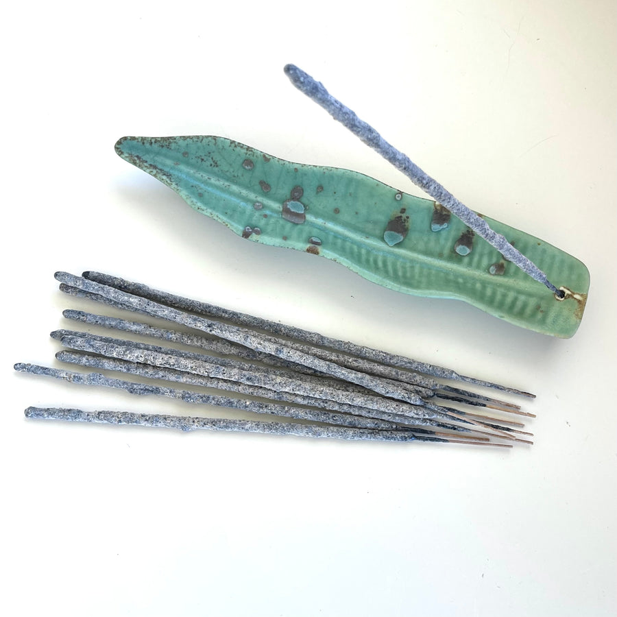 Feather Incense Holder with Copal Incense